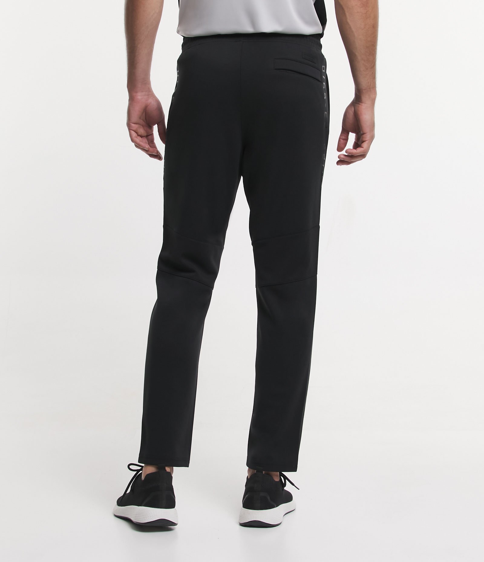 Calça Esportiva com Estampa em Lettering na Lateral Preto 3