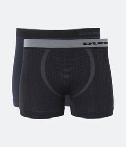 Kit 02 Cuecas Boxer em Microfibra sem Costura com Listras