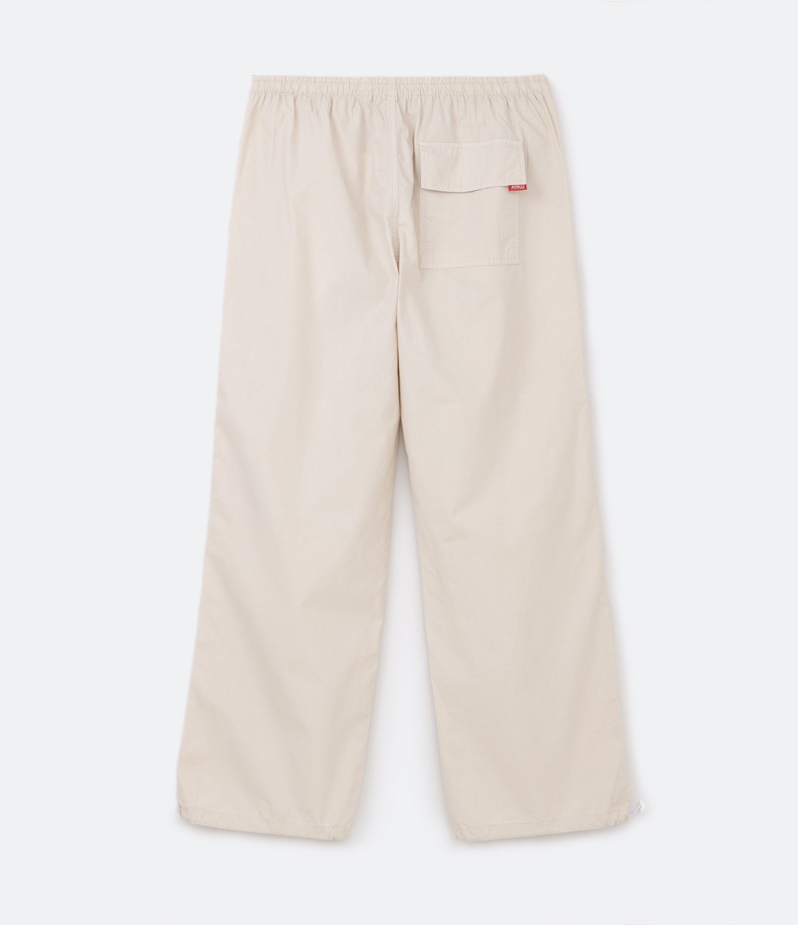 Calça Parachute em Sarja com Detalhes na Perna e Regulador na Barra Off White 2