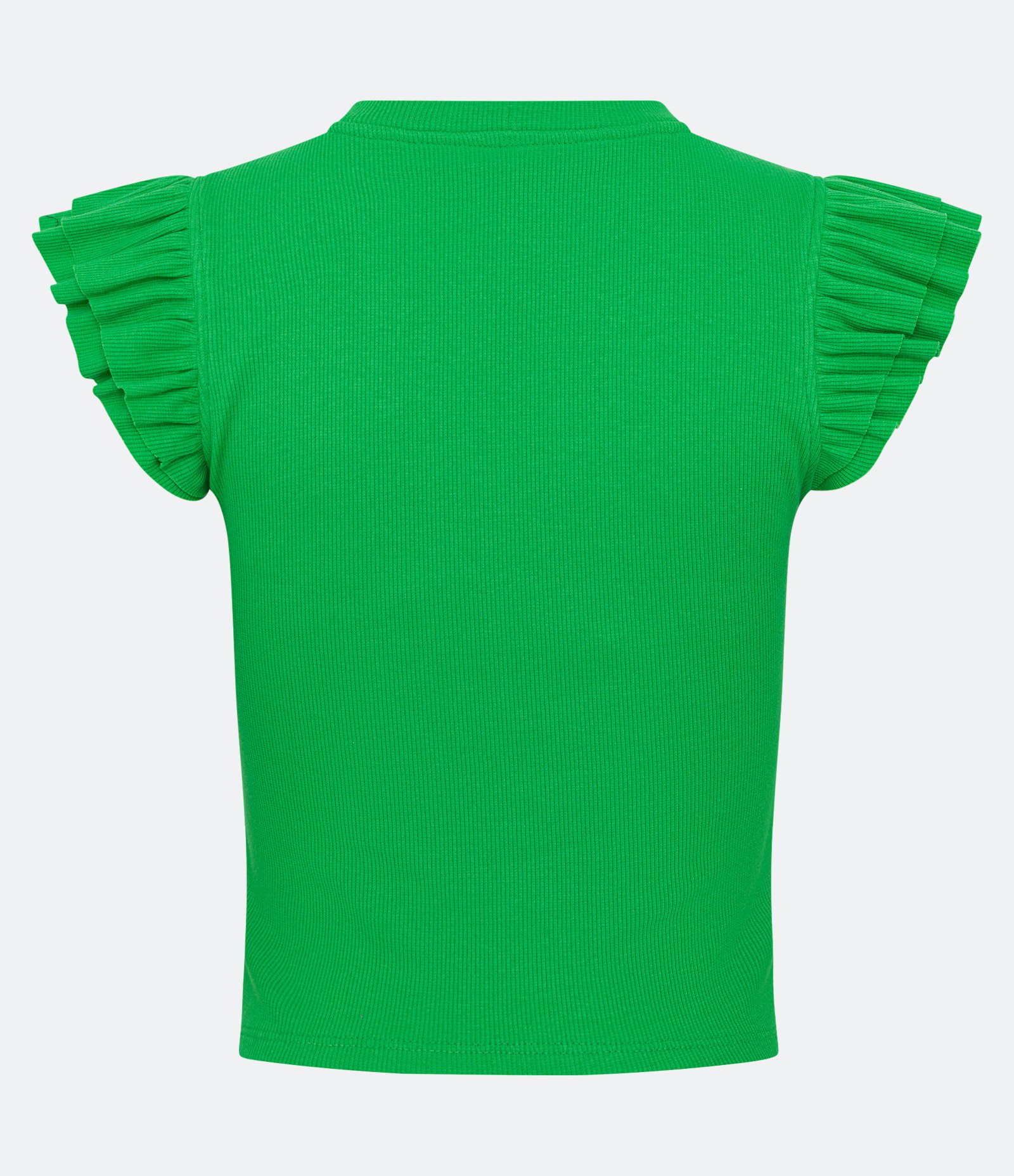Blusa sem Manga em Ribana com Babadinho na Cava Verde 7