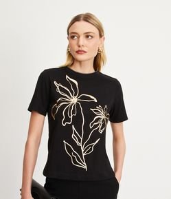 Blusa em Meia Malha Floral