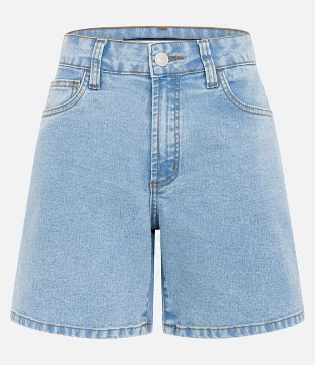 Short Jeans Clássico com Cintura Média Azul 5