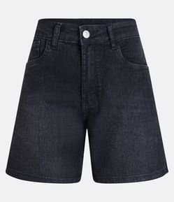 Short Jeans Clássico com Efeito Estonado