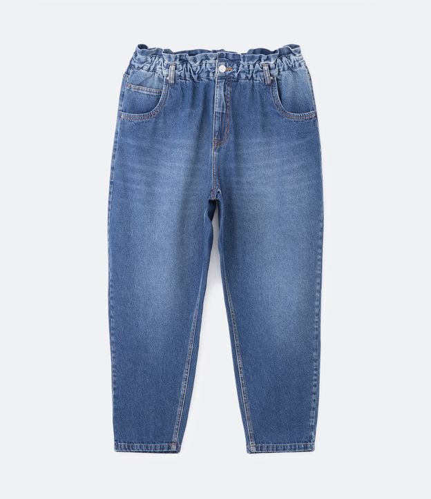 Calça Clochard Jeans Curve & Plus Size Azul 5