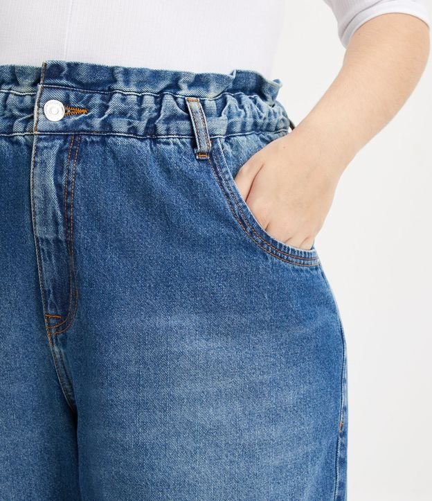 Calça Clochard Jeans Curve & Plus Size Azul 4