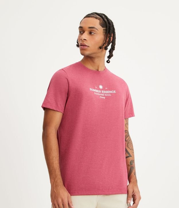 Camiseta Regular em Algodão com Lettering Summer Essence