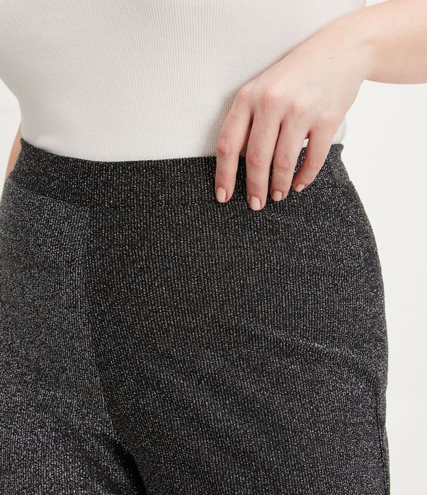 Calça Pantalona com Fio Metálico Curve & Plus Size Preto 4