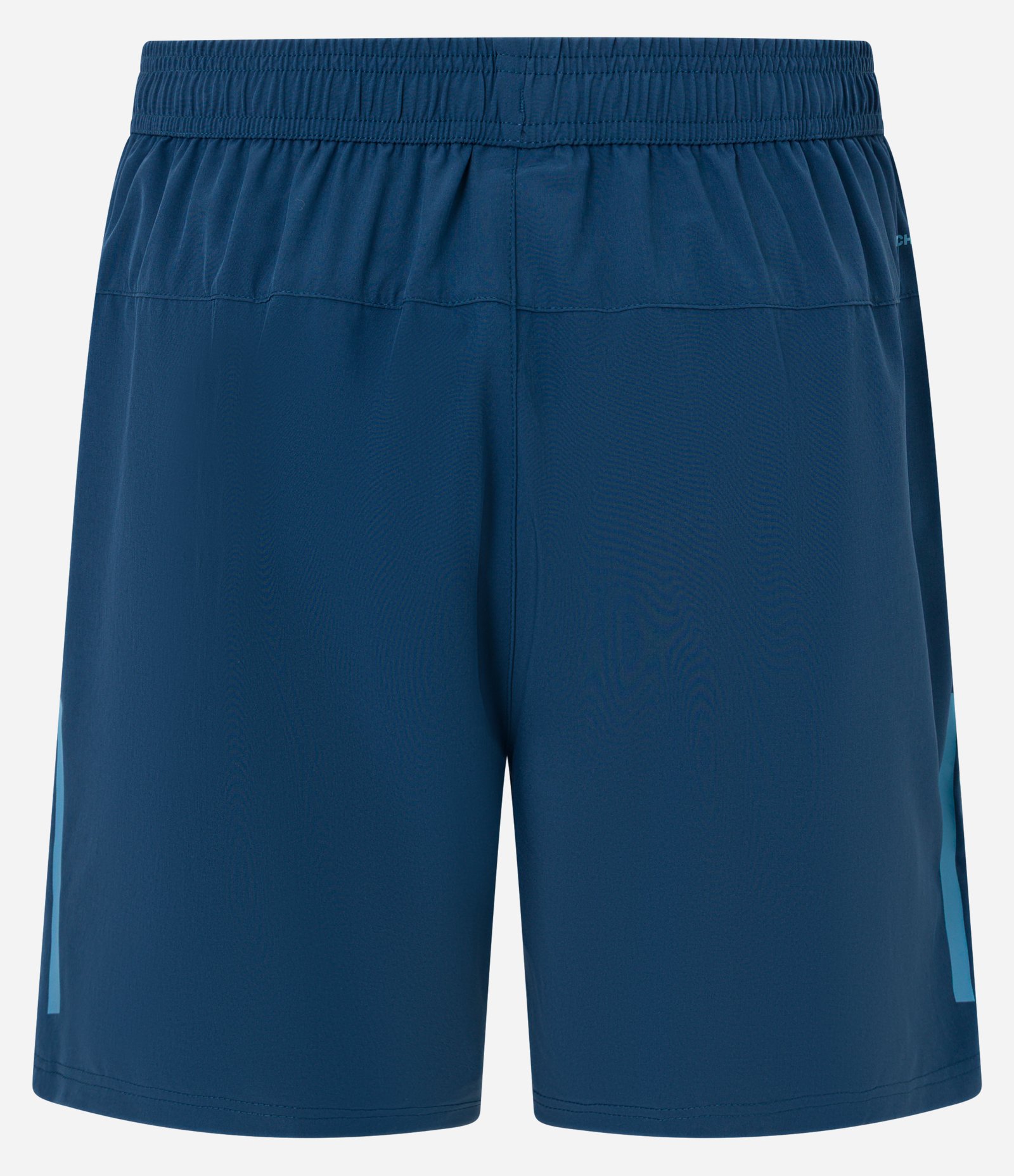 Bermuda Esportiva com Blocos de Cor e Bolsos com Zíper Azul Médio 6