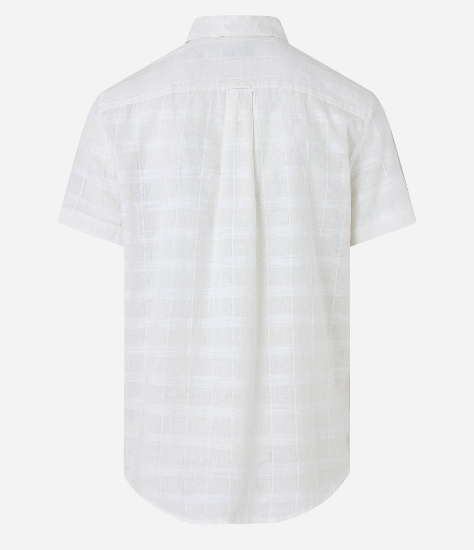 Camisa Regular em Linho com Textura Grid e Gola Colarinho 6