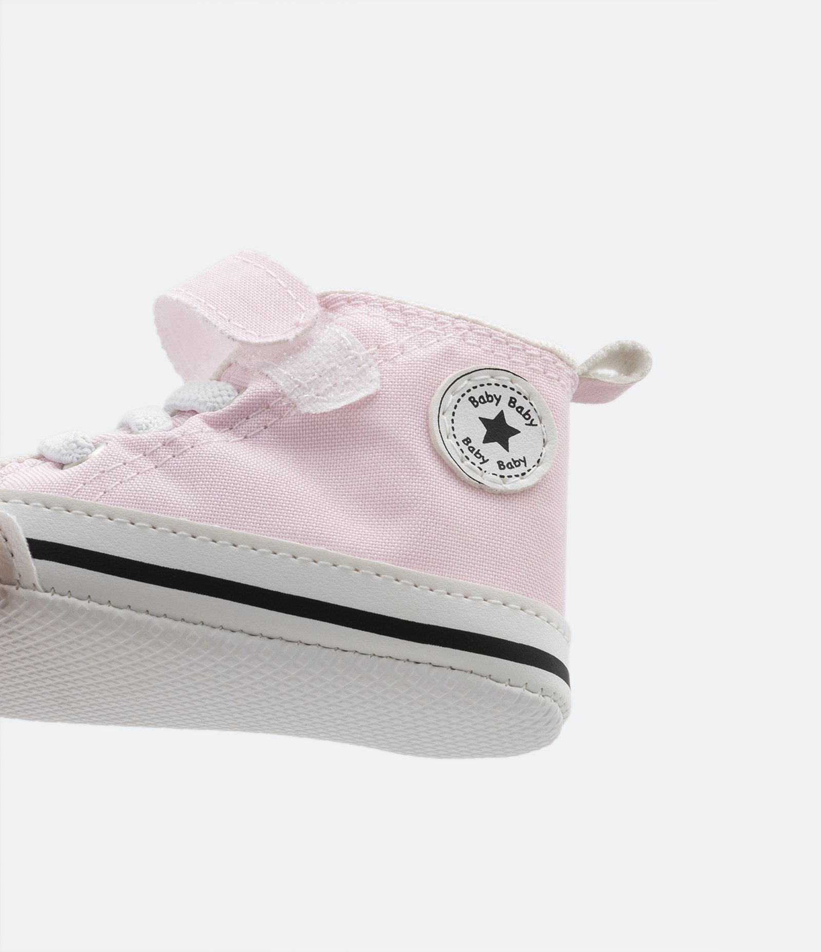 Tênis Infantil com Velcro e Silk Lateral - Tam 0 a 18 meses Rosa 4