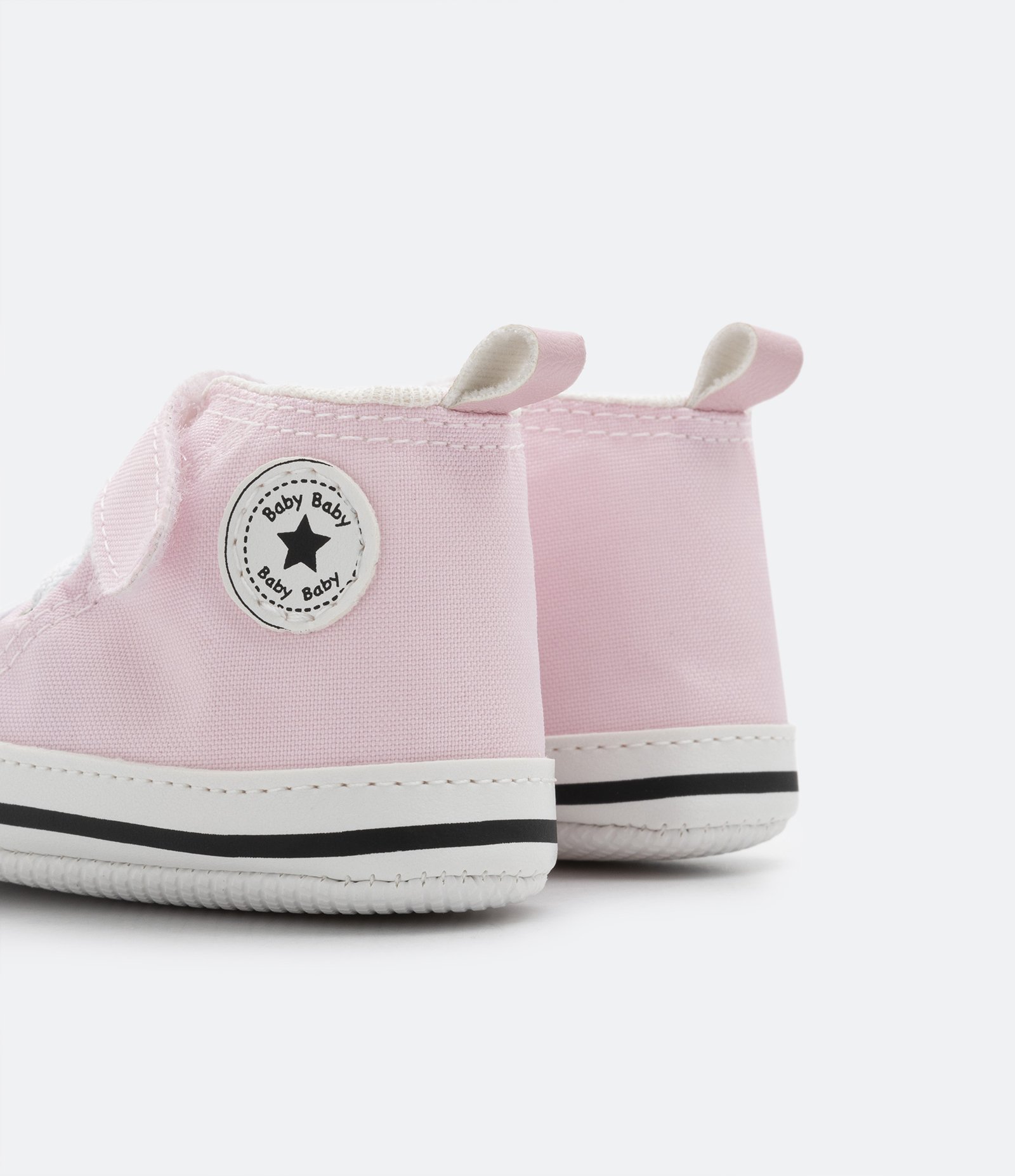 Tênis Infantil com Velcro e Silk Lateral - Tam 0 a 18 meses Rosa 5
