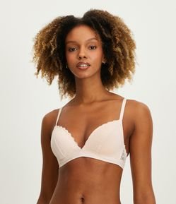 Sutiã Bojo Triangular em Poliamida com Detalhe Rendado no Bojo