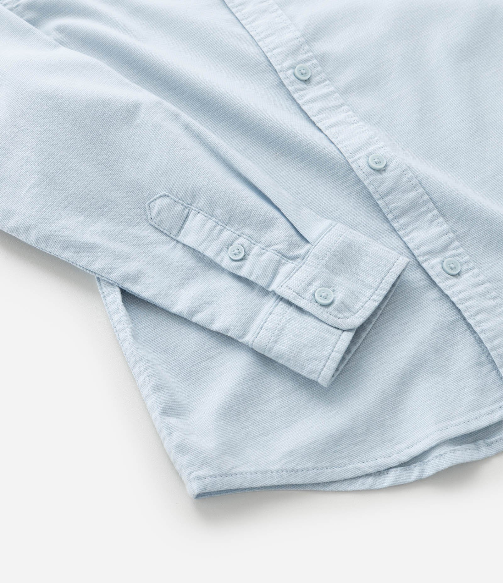 Camisa Infantil em Tricoline com Botões - Tam 5 a 14 anos Azul Claro 7