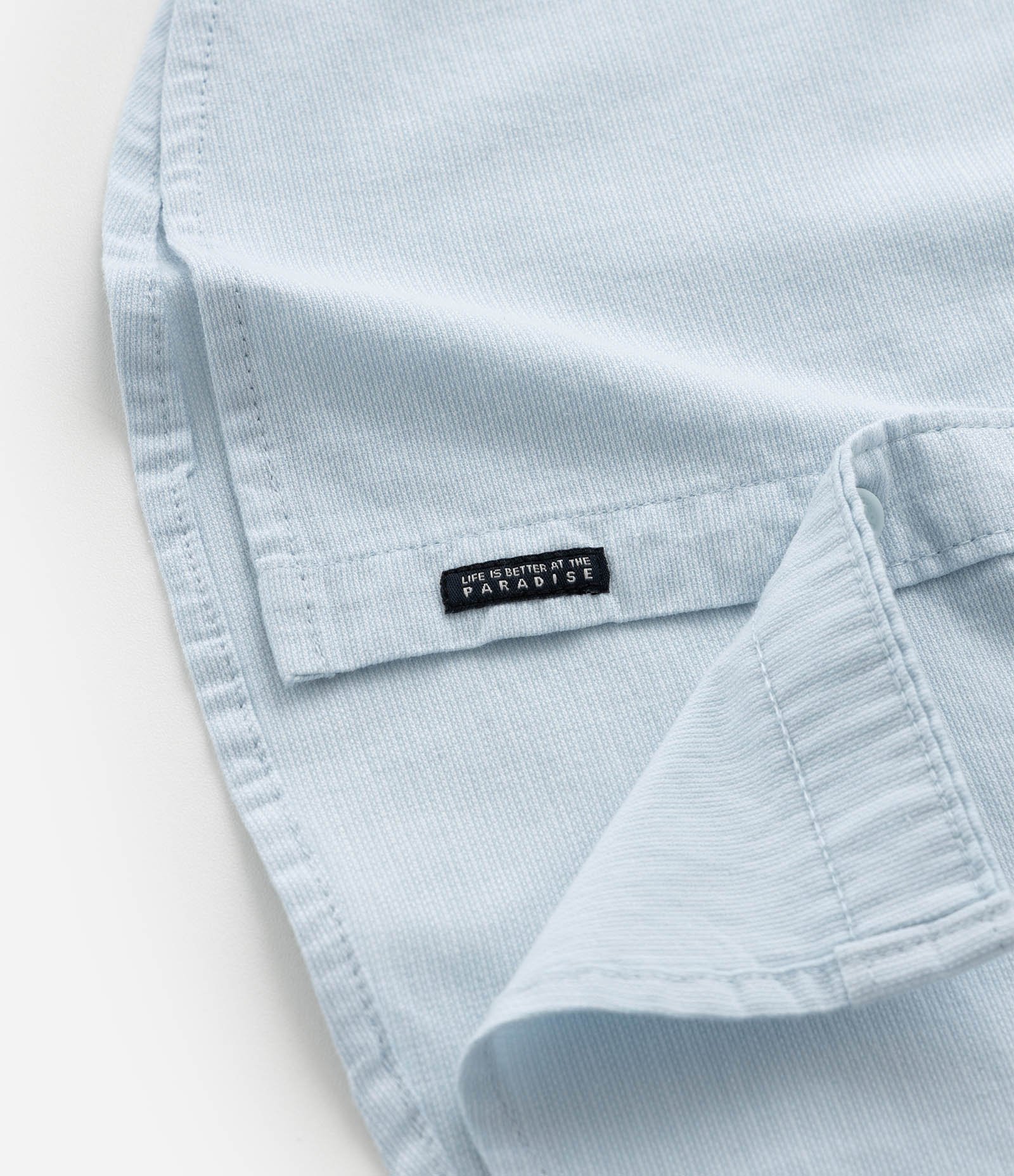 Camisa Infantil em Tricoline com Botões - Tam 5 a 14 anos Azul Claro 8