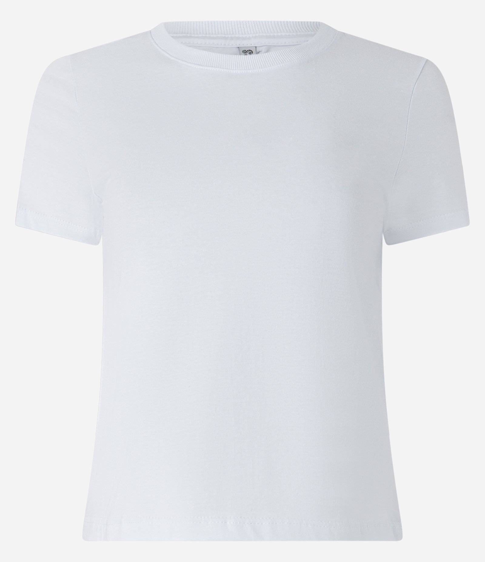 Camiseta Regular Básica em Algodão Branco 5