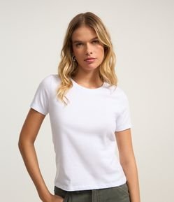 Camiseta Regular Básica em Algodão