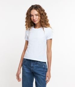 Camiseta Regular Básica em Algodão