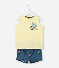 Conjunto Infantil com Estampa do Mickey Praieiro - Tam 1 a 5 anos