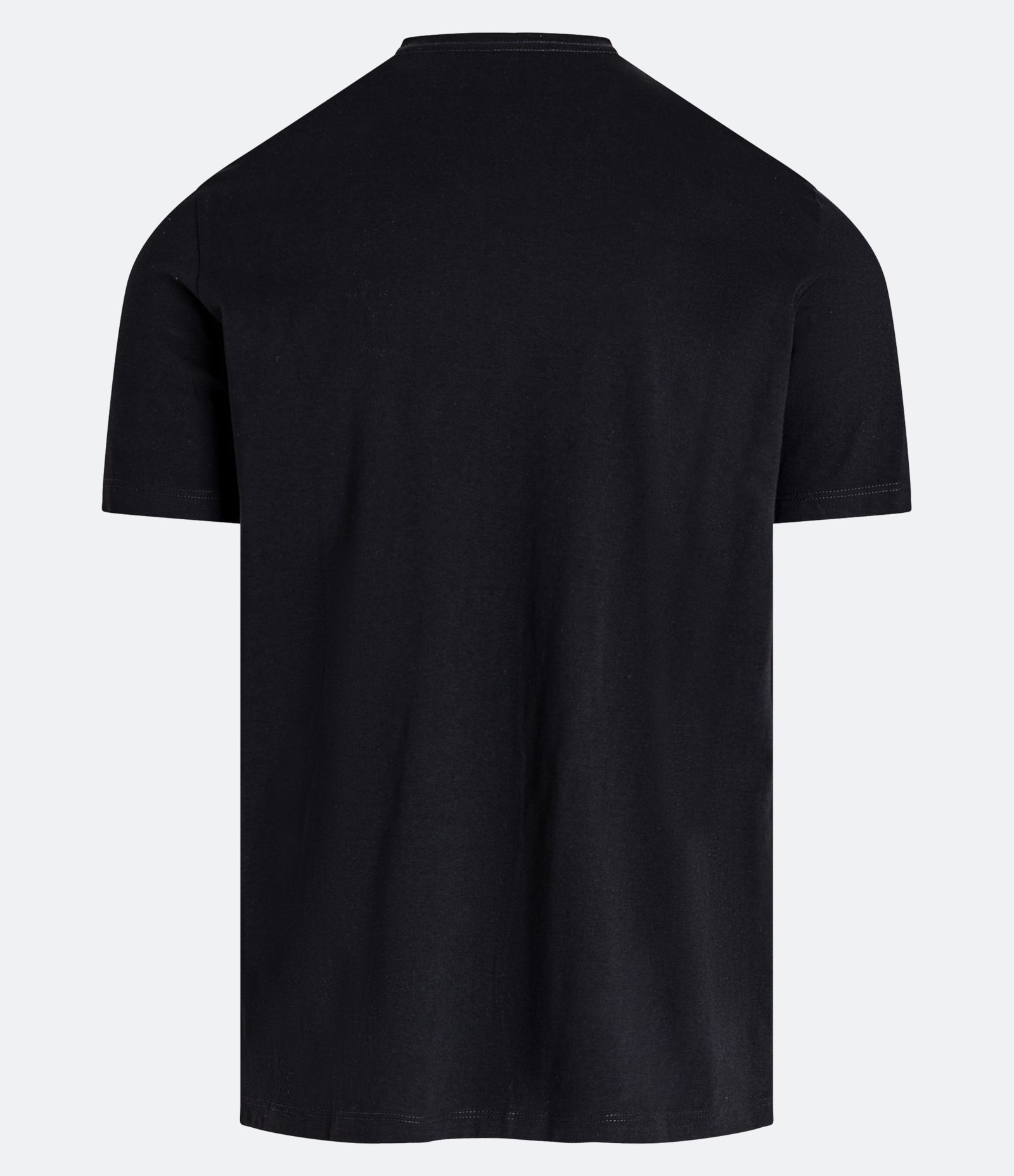 Camiseta Slim em Algodão Peruano com Gola V Preto 5