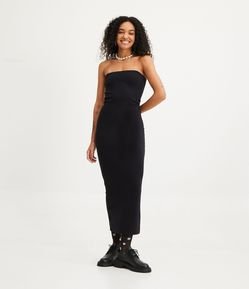 Vestido New Midi Sem Manga Tomara que Caia em Ponto Roma