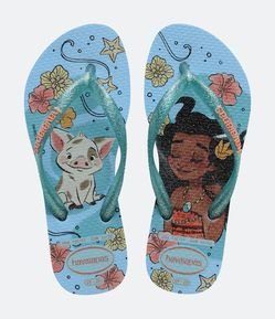Chinelo Slim Infantil com Estampa Princesas Havaianas - Tam 23/24 ao 31/32.