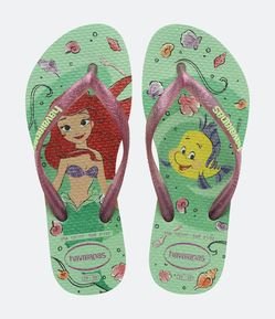 Chinelo Slim Infantil com Estampa Princesas Havaianas - Tam 23/24 ao 31/32.