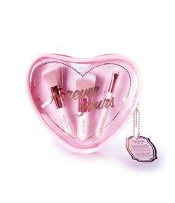 Kit com 3 Mini Pincéis com Estojo em Formato de Coração Alchemia