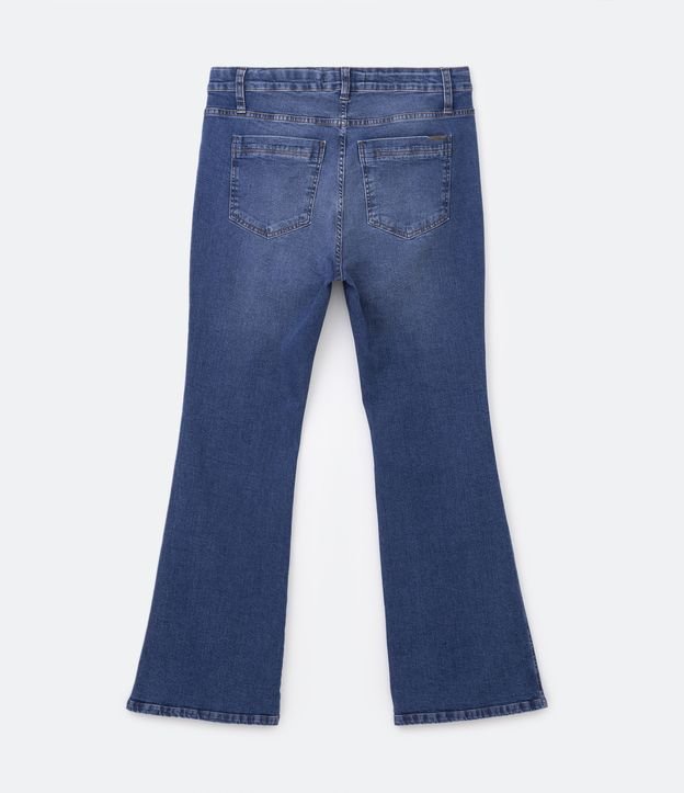 Calça Flare Jeans com Aviamento de Coração Curve & Plus Size Azul 8