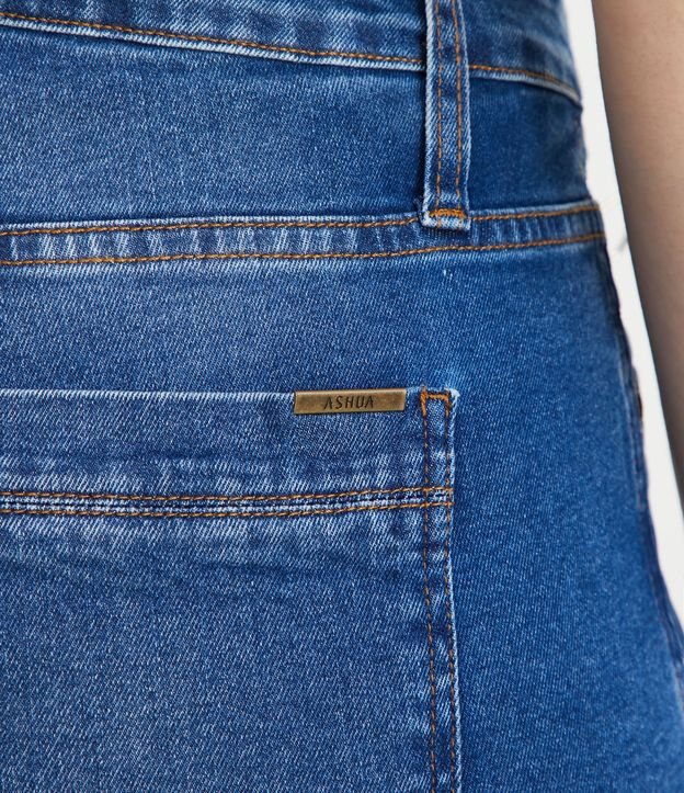Calça Flare Jeans com Aviamento de Coração Curve & Plus Size Azul 5