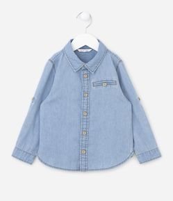 Camisa Manga Larga Infantil con Bolsillo Delantero - Talle 1 a 4 años