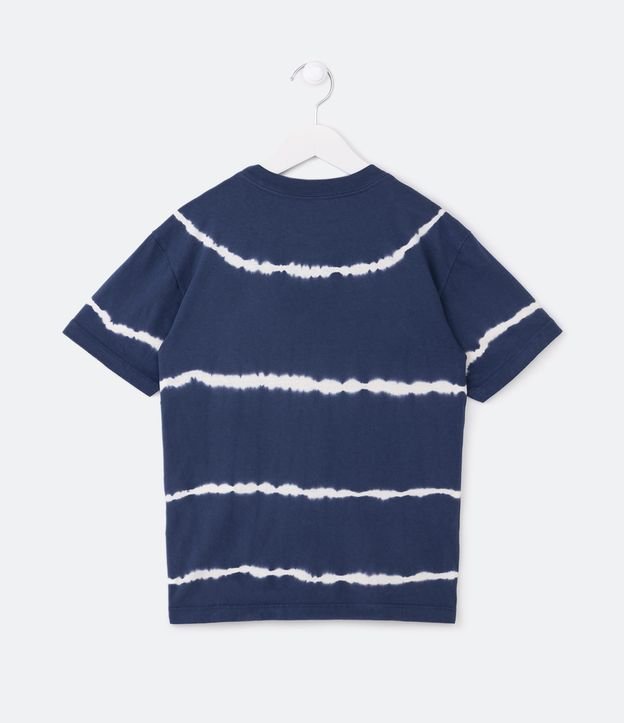 Camiseta Infantil com Estampa Tie Dye - 4 a 10 anos Azul 2
