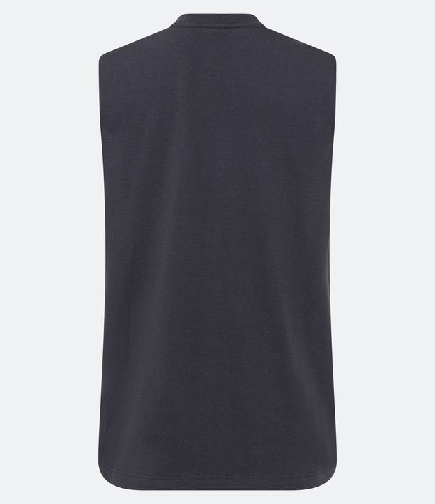 Remera Musculosa en Media Malla con Estampa Danger Panther Gris 7