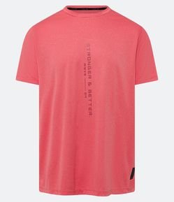 Camiseta Esportiva Tecnologia Dry com Lettering Refletivo Stronger & Better