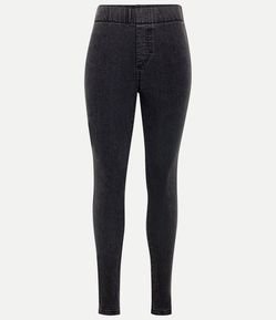 Calça Legging em Jeans Estonado com Bolsos
