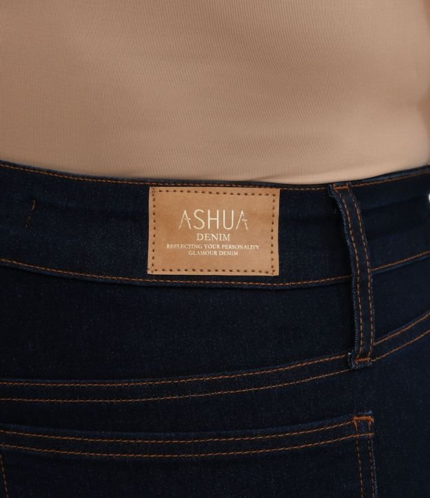 Calça Skinny Jeans com Botões na Barra Curve & Plus Size Azul Marinho 7