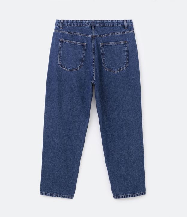 Calça Reta Jeans com Tachas Aplicadas Curve & Plus Size Azul 7