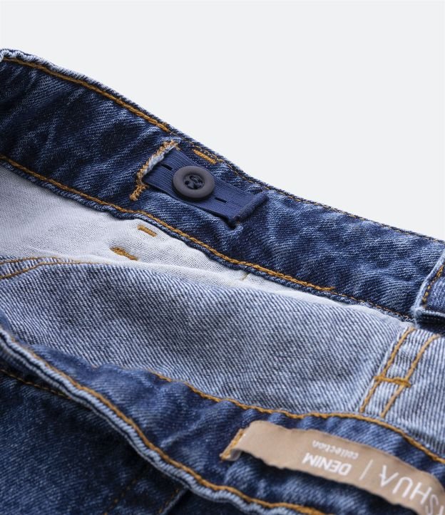 Calça Reta Jeans com Tachas Aplicadas Curve & Plus Size Azul 8