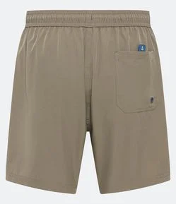 Bermuda de Banho com Cós Elástico e Bolsos