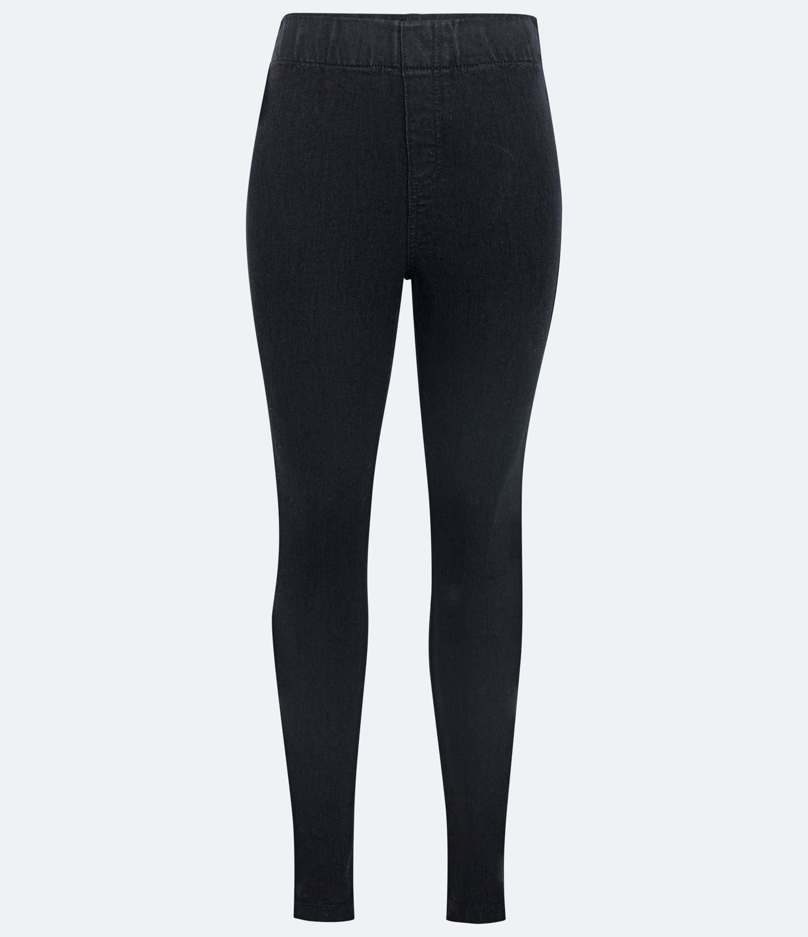 Calça Skinny Cintura Alta em Jeans com Bolsos Preto 5