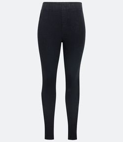 Calça Skinny Cintura Alta em Jeans com Bolsos