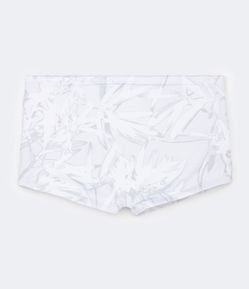 Sunga Boxer com Cordão e Estampa Floral
