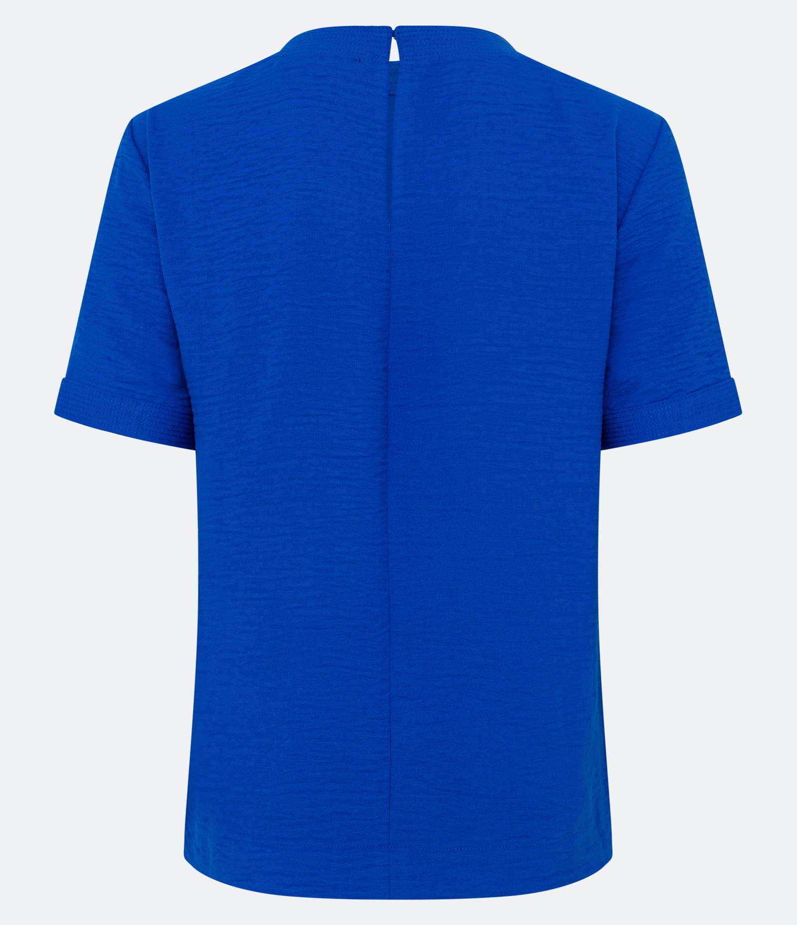 Blusa com Abertura nas Costas e Detalhes Pespontados Azul 7