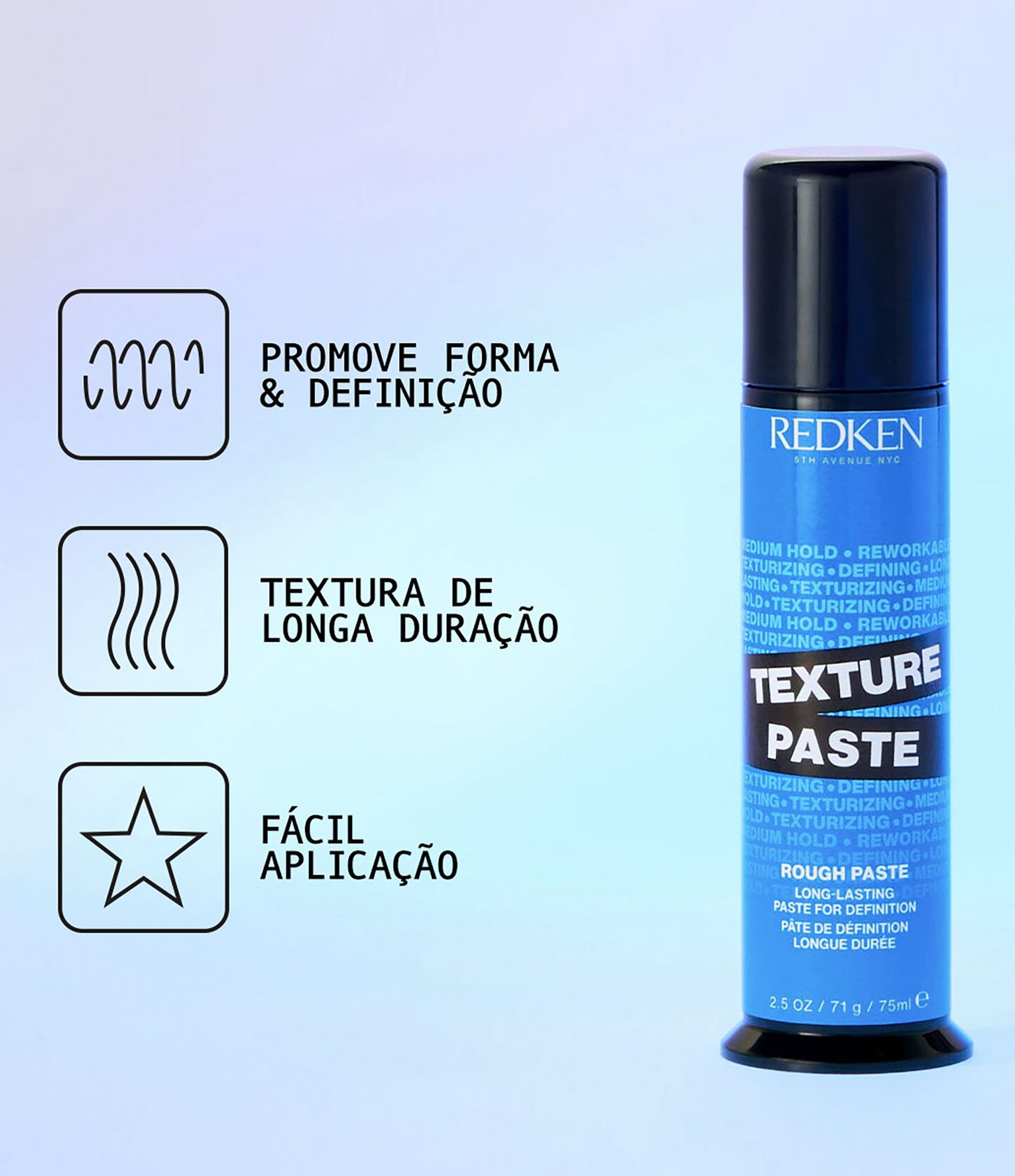 Pasta de Cabelo Modeladora Texture Paste Redken 150g 2