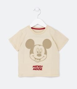 Camiseta Infantil com Estampa em Relevo Mickey Mouse - Tam 1 a 5 Anos