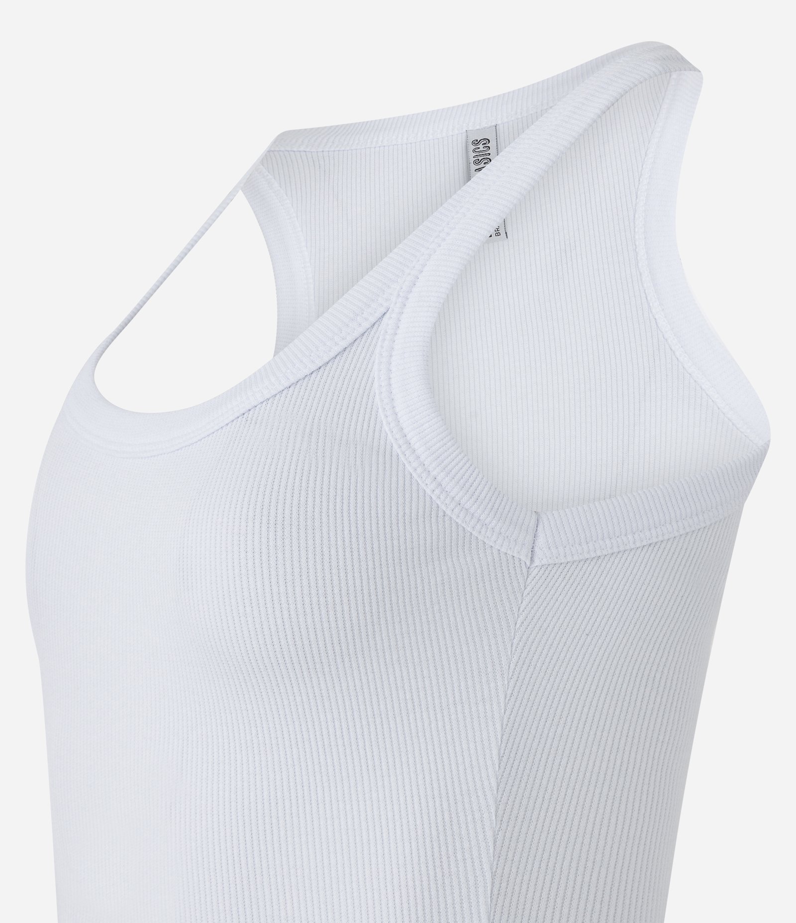 Regata em Ribana com Textura Canelada Branco 6