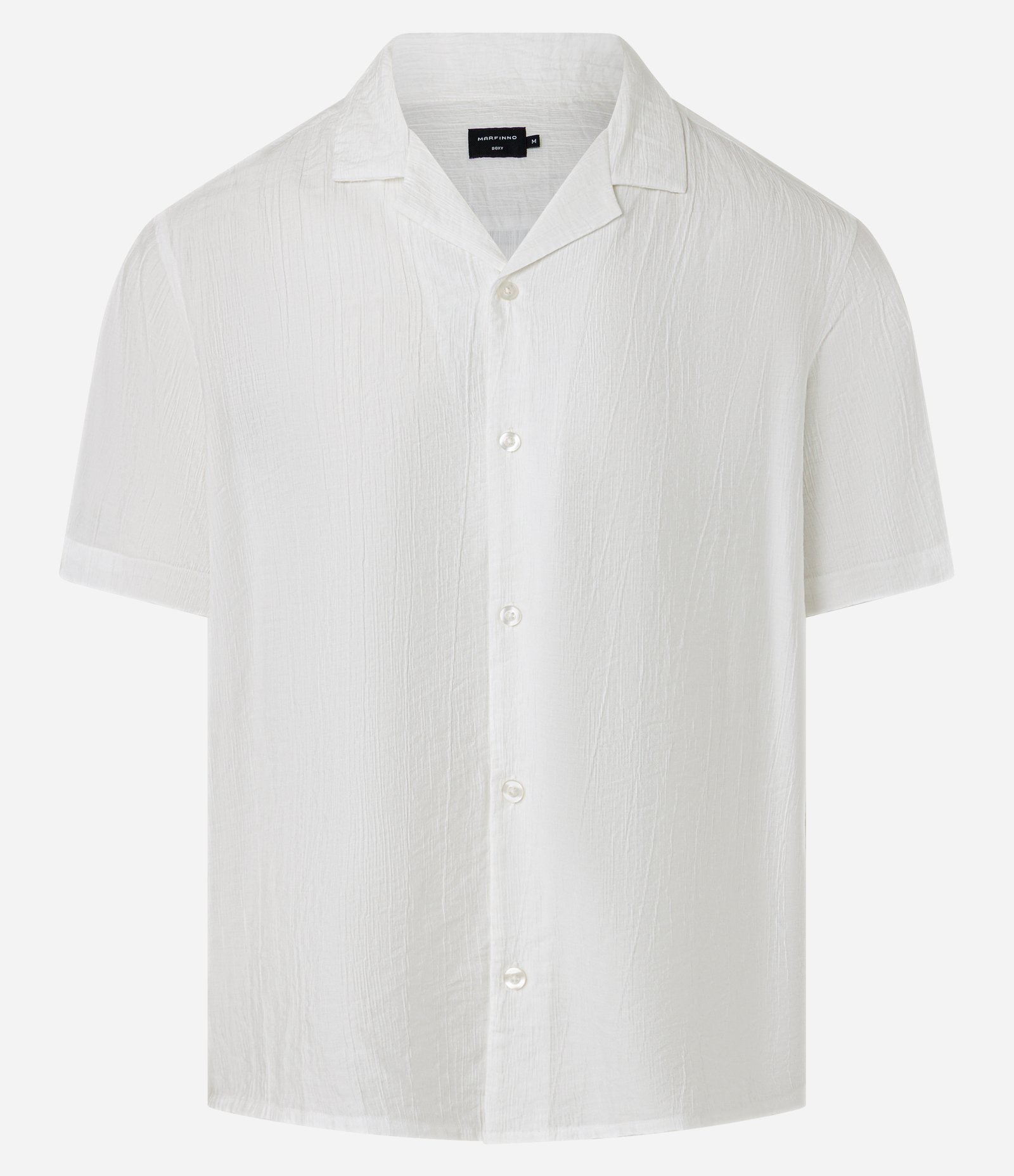 Camisa Boxy Texturizada com Gola Bowling Off White 6