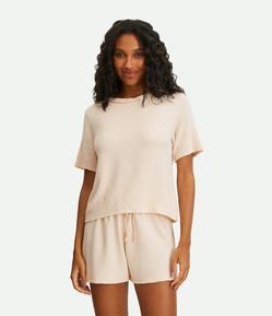 Pijama Short Doll em Viscose com Detalhes de Corda