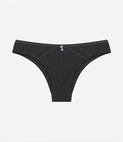 Calcinha Biquíni em Viscose com Detalhe Frontal em Renda