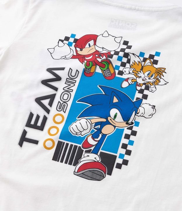 Camiseta Infantil Estampa Sonic - Tam 4 a 12 Anos Azul