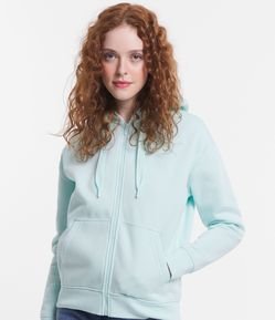 Casaco em Moletom Peluciado com Capuz e Bolso Canguru